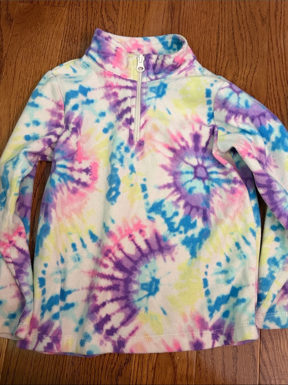 The Children's Place Tie-Dye Half-Zip Fleece Top - size 5